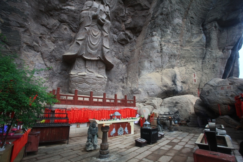 On the mountain there are several such sites of praying to gods and good luck wishes.